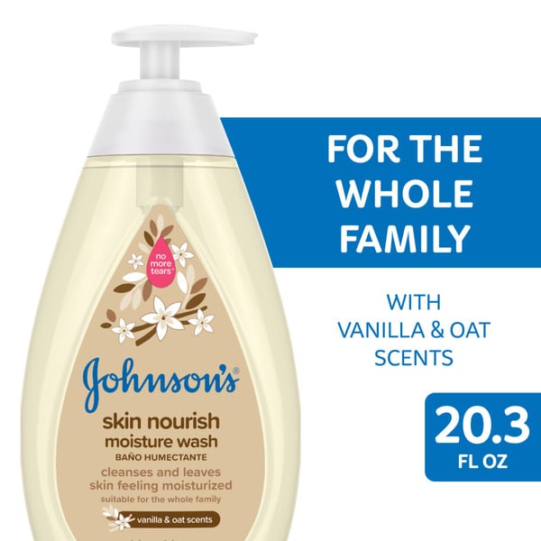 Johnson's Skin Nourish Moisture Wash, Vanilla & Oat hero