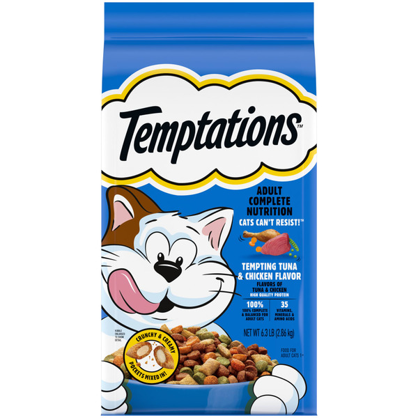 TEMPTATIONS Complete Nutrition Tempting Tuna & Chicken Flavor Adult Dry Cat Food hero