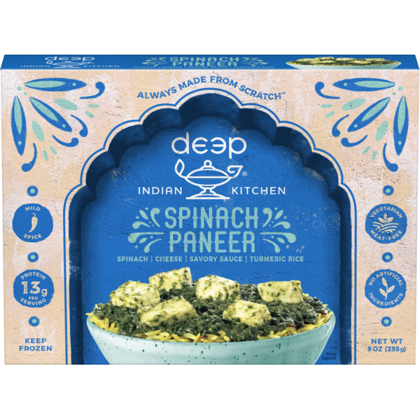 Frozen Meals Deep Indian Kitchen Spinach Paneer, Mild Spice hero