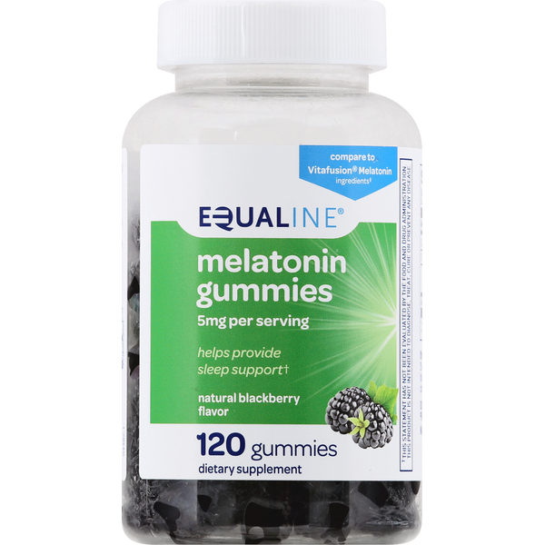 Candy & Chocolate Equaline Melatonin, Gummies, Natural Blackberry hero