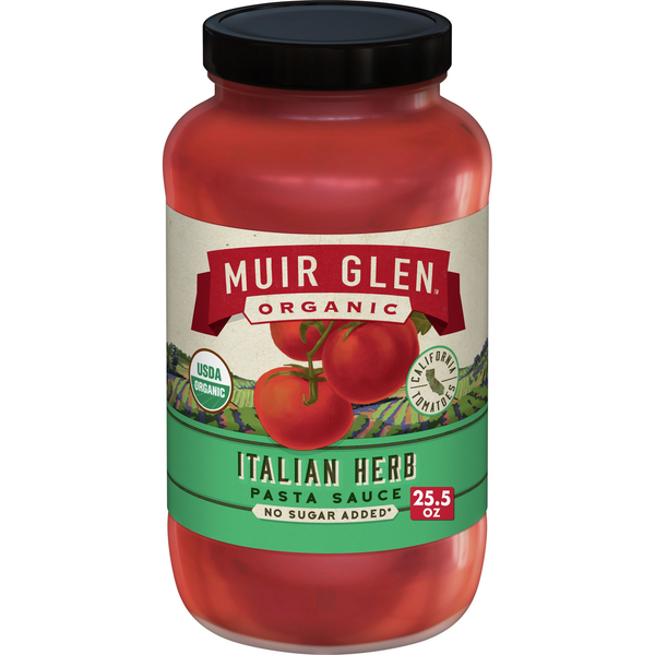 Pasta Sauce Muir Glen Organic Italian Herb Pasta Sauce hero