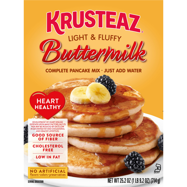 Pancake/Waffel Mixes and Syrup Krusteaz Heart Healthy Buttermilk Pancake & Waffle Mix hero