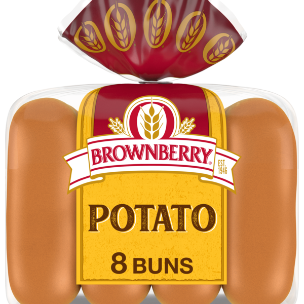 Bread Brownberry 8 count, Potato Buns hero