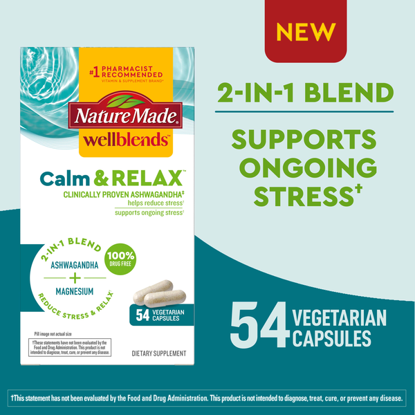 Vitamins & Supplements Nature Made Calm & Relax Vegetarian Capsules hero