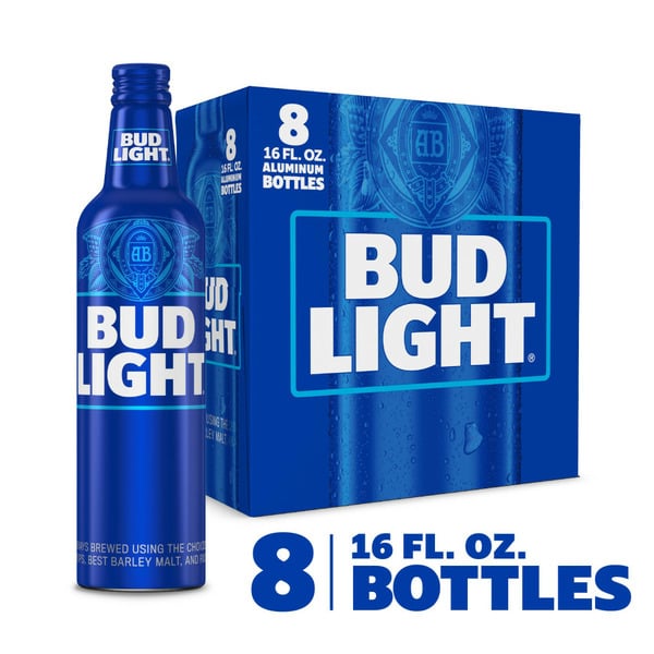 Beers & Coolers Bud Light Lager Beer Aluminum Bottles hero