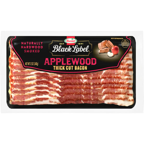 Lunch Meat Hormel Black Label Applewood Smoked Thick Cut Bacon hero