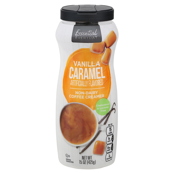 Coffee Essential Everyday Coffee Creamer, Non-Dairy, Vanilla Caramel hero