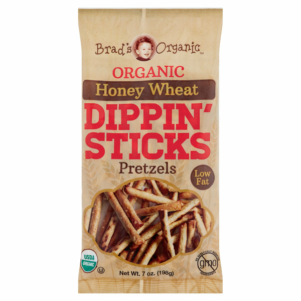 Chips & Pretzels Brad's Organic Honey Wheat Dippin' Sticks Pretzels hero