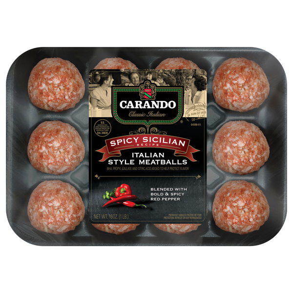 Meat Counter Carando Spicy Sicilian Italian Style Meatballs hero