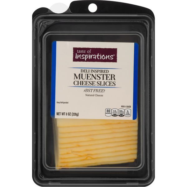 Sliced Deli Cheese Taste of Inspirations Muenster Cheese Slices hero