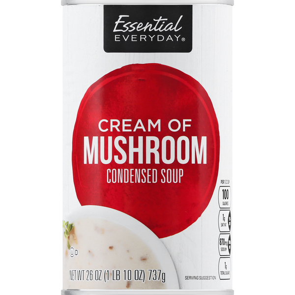 Soup, Broth & Bouillon Essential Everyday Condensed Soup, Cream of Mushroom hero