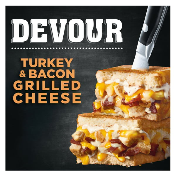 Frozen Meals DEVOUR Turkey & Smoked Bacon with Ranch Grilled Cheese Frozen Meal hero