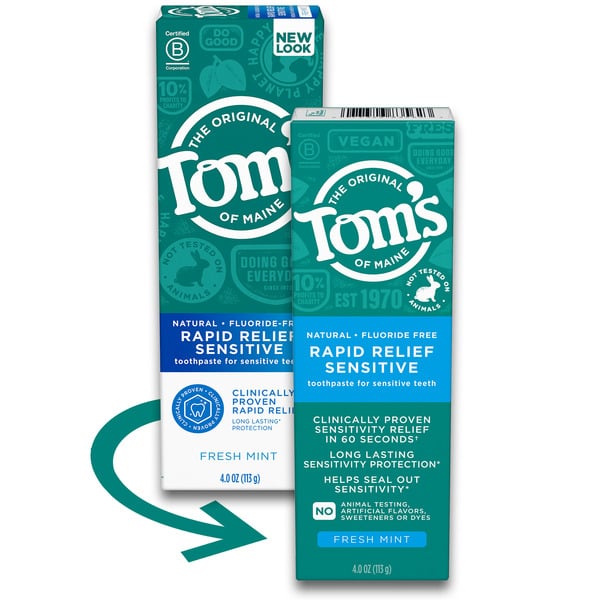 Oral Hygiene Tom's of Maine Fluoride-Free Sensitive Toothpaste, Fresh Mint hero