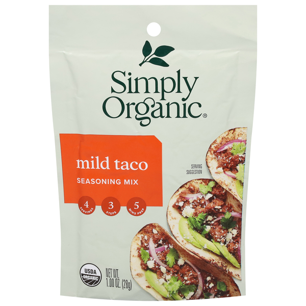 Latino Foods Simply Organic Seasoning Mix, Mild Taco hero