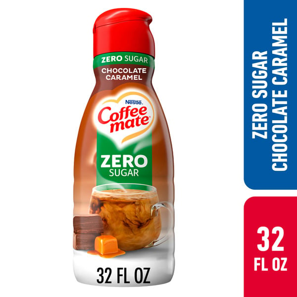 Other Creams & Cheeses Coffee mate Zero Sugar Chocolate Caramel Liquid Coffee Creamer hero