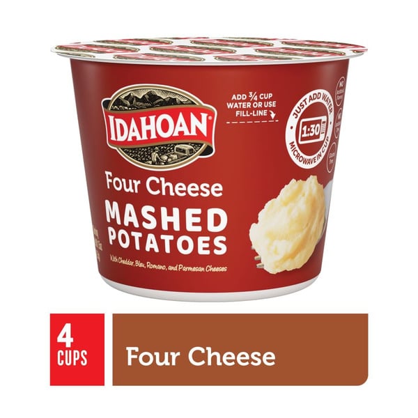 Instant Foods Idahoan® Four Cheese Mashed Potatoes Cups hero