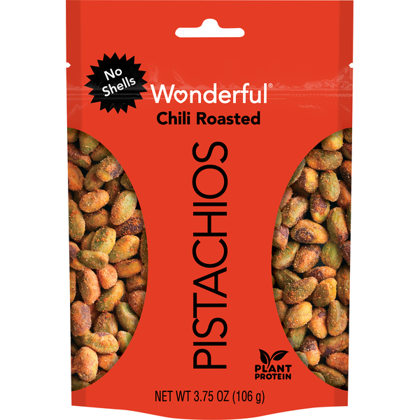 Wonderful Pistachios, Chili Roasted, No Shells hero