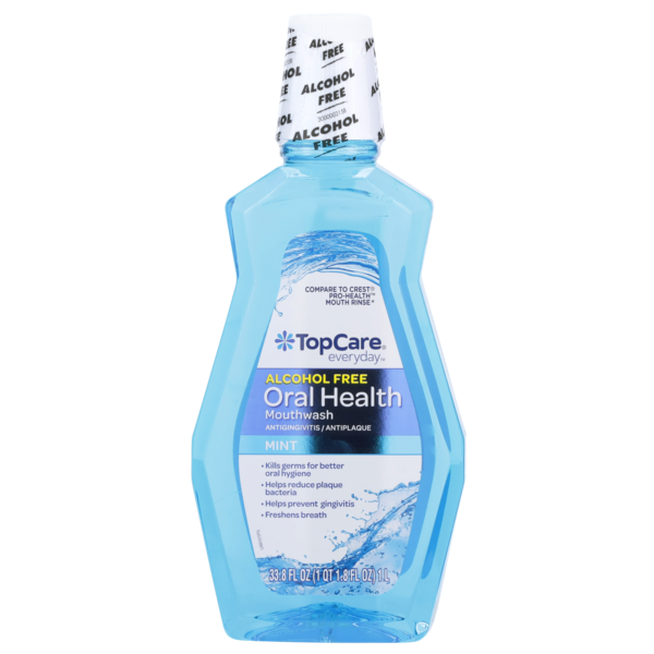 Oral Hygiene TopCare Alcohol Free Oral Health Antigingivitis/Antiplaque Mouthwash, Mint hero