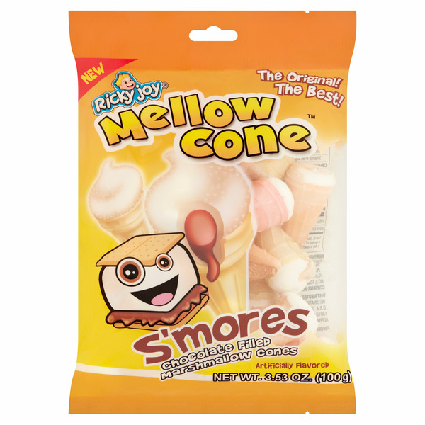 Ricky Joy Mellow Cone S'mores Chocolate Filled Marshmallow Cones hero