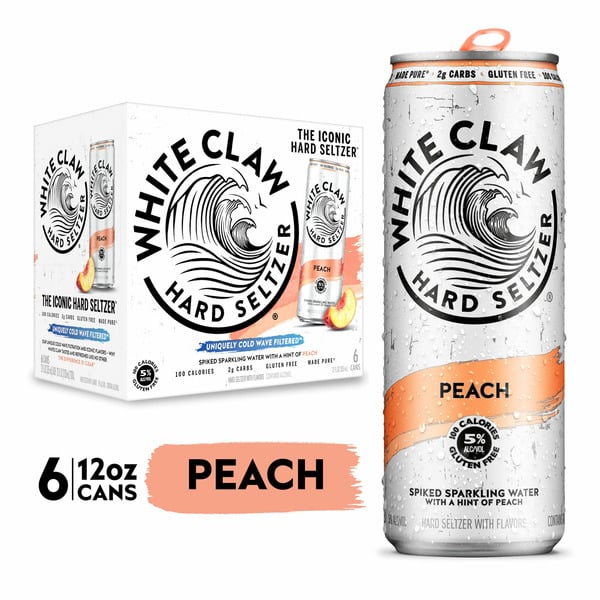 White Claw Hard Seltzer Peach hero