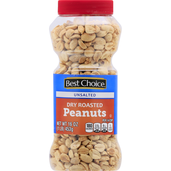 Nuts, Seeds & Dried Fruit Best Choice Peanuts, Dry Roasted, Unsalted hero