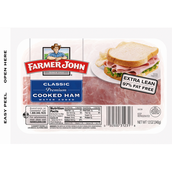 Lunch Meat Farmer John Classic Cooked Ham hero