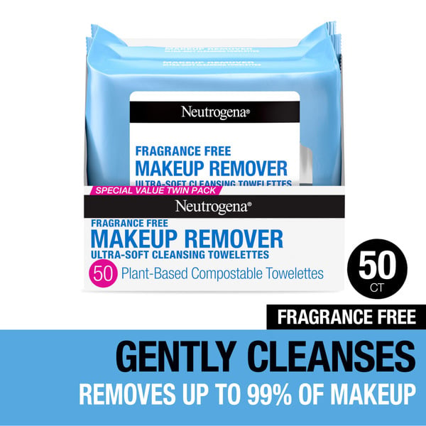 Cosmetics/Accessories Neutrogena Fragrance Free Makeup Remover Facial Wipes, . hero