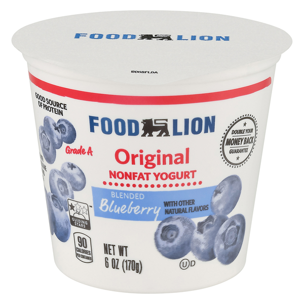 Yogurt Food Lion Nonfat Yogurt Blueberry hero