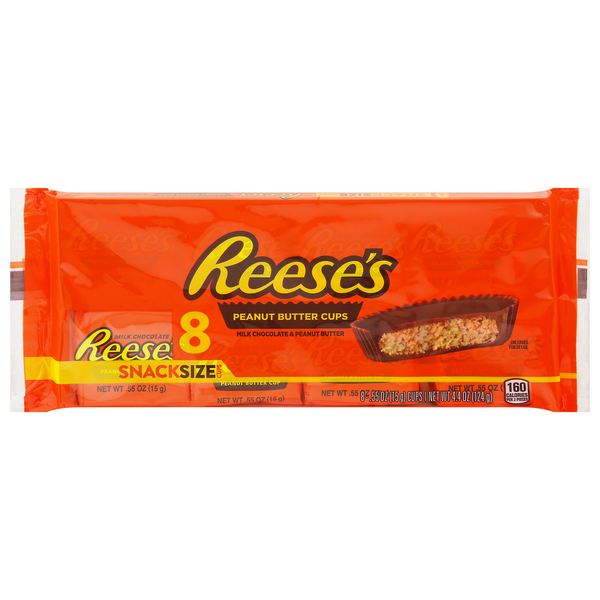 Candy & Chocolate Reese's Milk Chocolate Snack Size Peanut Butter Cups Candy hero