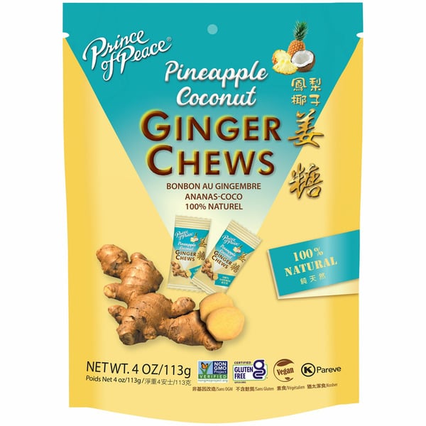 Prince of Peace Ginger Chews, Pineapple Coconut hero