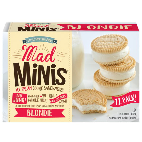 Frozen Foods Mad Minis Blondie Ice Cream Sandwiches hero