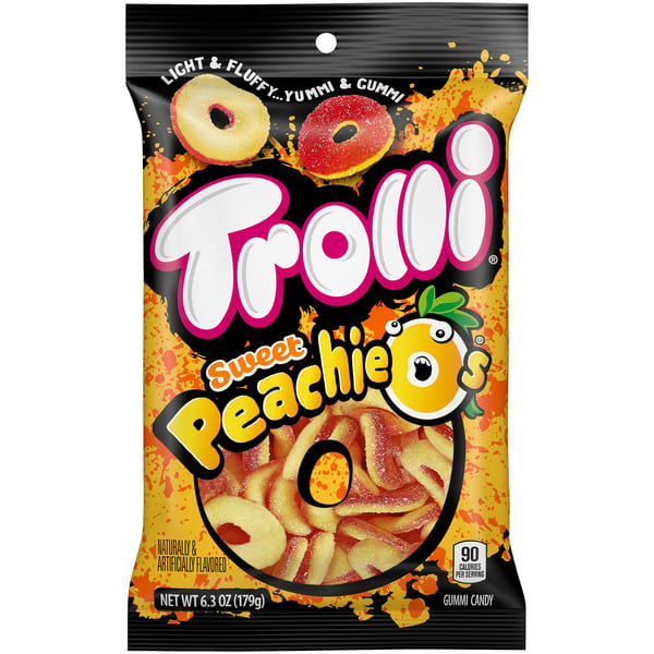 Candy, Chocolate & Gum Trolli PEACHIE O'S Gummi Candy hero