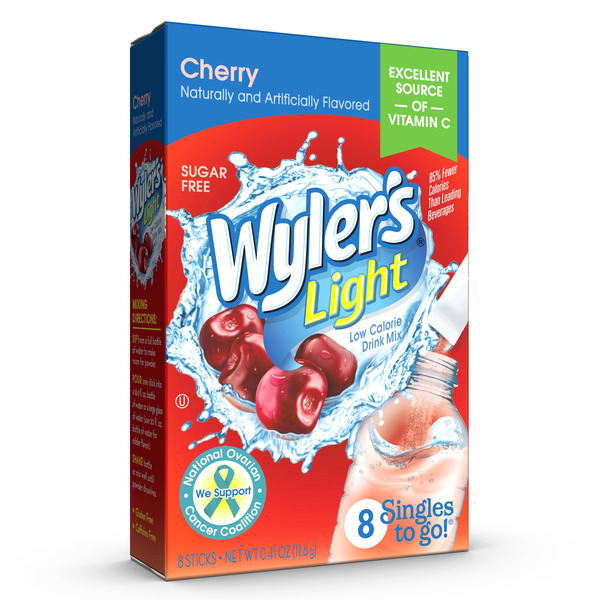 Cocoa & Drink Mixes Wyler's Light Drink Sticks Low Calorie Cherry hero