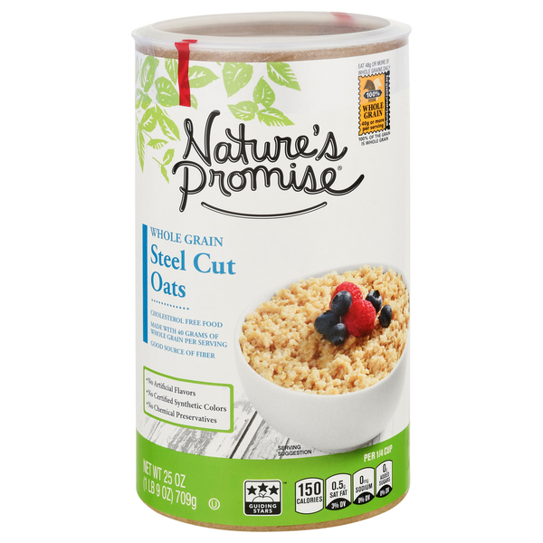 Hot Cereal & Pancake Mixes Nature's Promise Steel Cut Quick Cook Oats hero