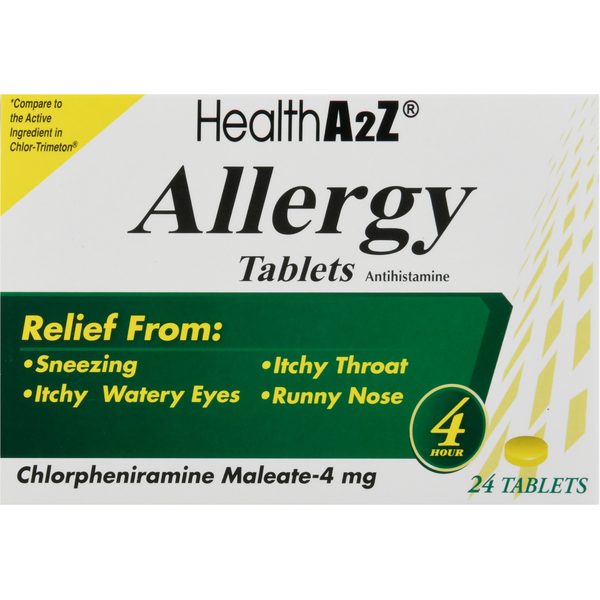 Cold, Flu & Allergy HealthA2Z Allergy, 4 Hour, 4 mg, Tablets hero