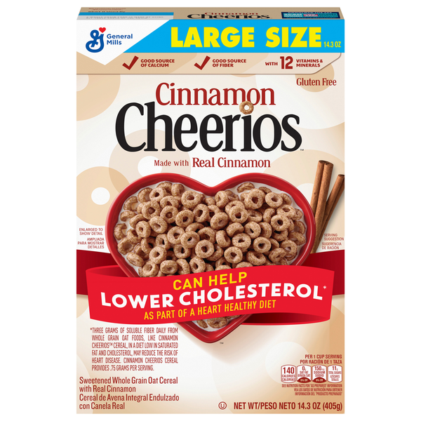 Cereal Cheerios Cereal, Cinnamon, Large Size hero