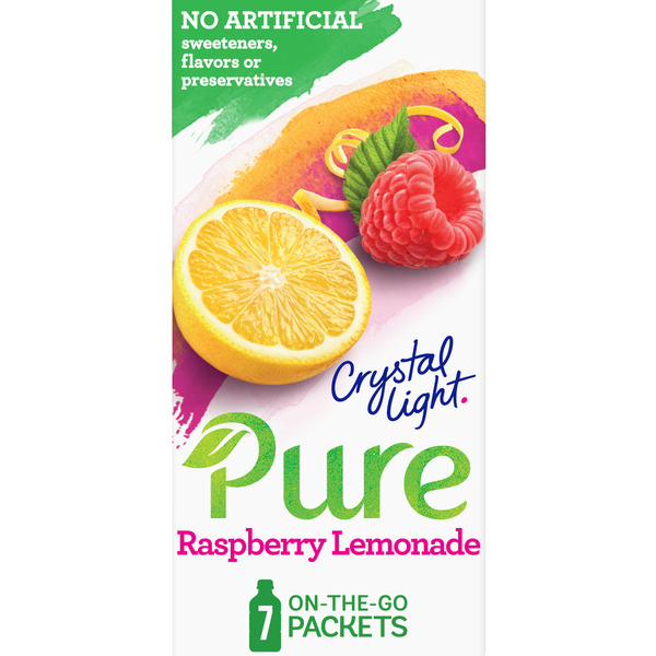 Soft Drinks Crystal Light Pure Raspberry Lemonade Powdered Drink Mix hero