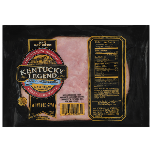 Frozen Meat & Seafood Kentucky Legend Ham Steak hero