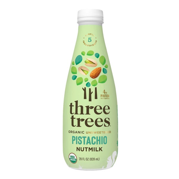 Refrigerated Three Trees Organic Unsweetened Pistachio Nut Milk hero