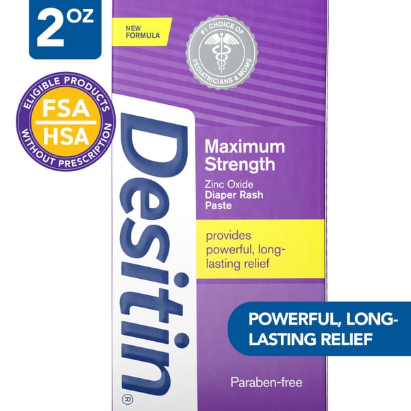 First Aid & Vitamins DESITIN Maximum Strength Baby Diaper Rash Cream, Travel Size hero