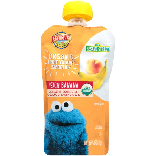 Baby Food & Formula Earth's Best Fruit Yogurt Smoothie, Peach Banana hero