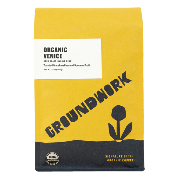 Coffee Groundwork Organic Venice, Dark Roast, Whole Bean hero