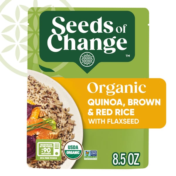 Grains, Rice & Dried Goods SEEDS OF CHANGE Organic Quinoa, Brown & Red Rice with Flaxseed Pouch hero