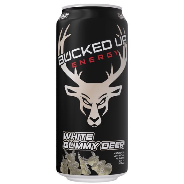 Energy & Sports Drinks Bucked Up Energy Drink, Sour Gummy Deer hero