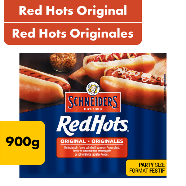 Hot Dogs, Bacon & Sausage Schneiders Red Hots Original Hot Dogs Party Size hero