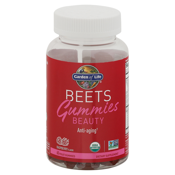 Vitamins & Supplements Garden of Life Beets, Beauty, Gummies, Raspberry Flavor hero