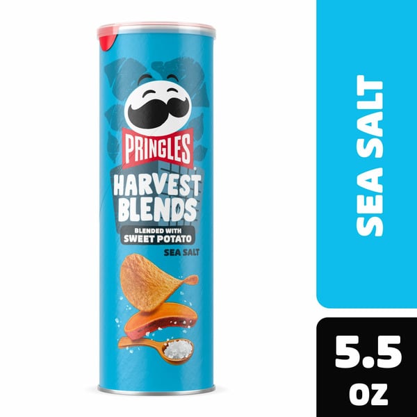 Pringles Harvest Blends Potato Crisps Chips, Lunch Snacks, Blended with Sweet Potato, Sea Salt hero