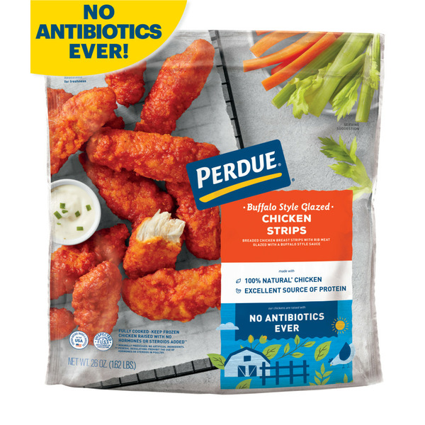 Frozen Meat & Chicken Perdue Breaded Chicken Breast Strips Buffalo Glazed hero