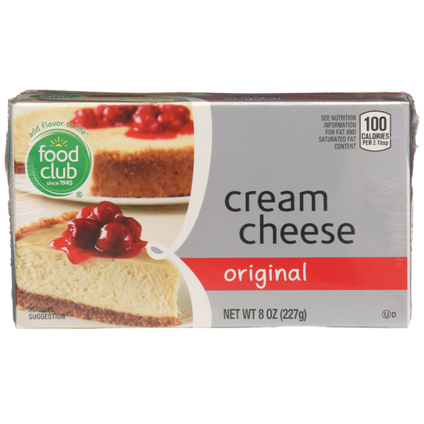 Packaged Cheese Food Club Original Cream Cheese hero