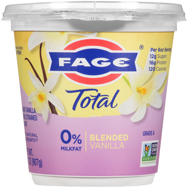 Yogurt FAGE Total Blended Vanilla Greek Strained Yogurt hero